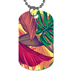 Monstera Tropical Design Beach Dog Tag (one Side)