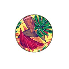 Monstera Tropical Design Beach Hat Clip Ball Marker (4 Pack)