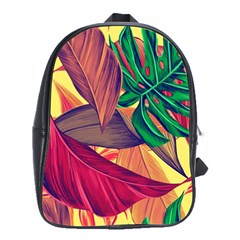 Monstera Tropical Design Beach School Bag (large) by Jancukart