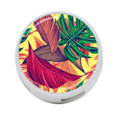 Monstera Tropical Design Beach 4-port Usb Hub (two Sides)