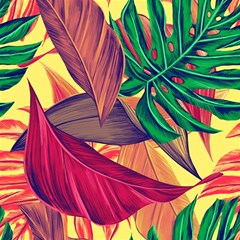 Monstera Tropical Design Beach Play Mat (rectangle) by Jancukart