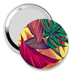 Monstera Tropical Design Beach 3  Handbag Mirrors