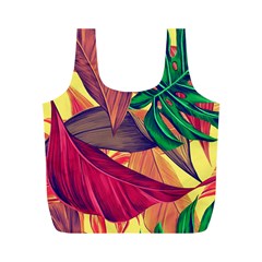 Monstera Tropical Design Beach Full Print Recycle Bag (m) by Jancukart