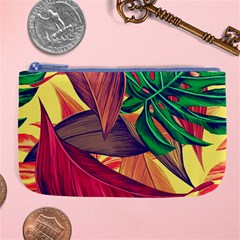 Monstera Tropical Design Beach Large Coin Purse