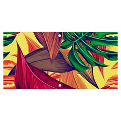 Monstera Tropical Design Beach Banner And Sign 6  X 3  by Jancukart