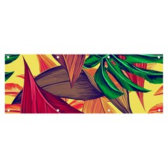 Monstera Tropical Design Beach Banner And Sign 8  X 3  by Jancukart