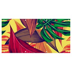 Monstera Tropical Design Beach Banner And Sign 8  X 4  by Jancukart