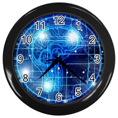 Artificial Intelligence Brain Think Art Wall Clock (black)