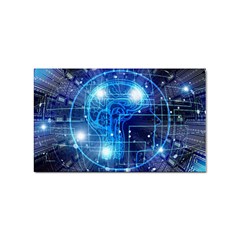 Artificial Intelligence Brain Think Art Sticker (rectangular) by Jancukart