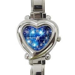 Artificial Intelligence Brain Think Art Heart Italian Charm Watch