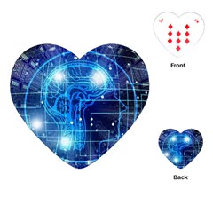 Artificial Intelligence Brain Think Art Playing Cards Single Design (heart) by Jancukart