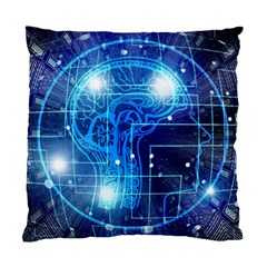 Artificial Intelligence Brain Think Art Standard Cushion Case (one Side) by Jancukart