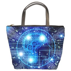 Artificial Intelligence Brain Think Art Bucket Bag by Jancukart