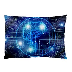 Artificial Intelligence Brain Think Art Pillow Case by Jancukart