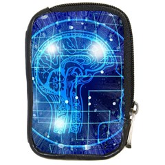 Artificial Intelligence Brain Think Art Compact Camera Leather Case by Jancukart