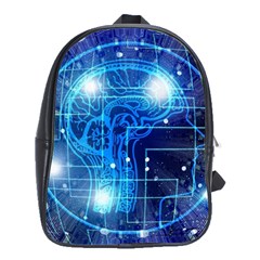 Artificial Intelligence Brain Think Art School Bag (large) by Jancukart