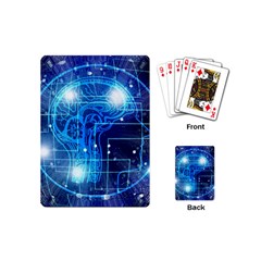 Artificial Intelligence Brain Think Art Playing Cards Single Design (mini) by Jancukart