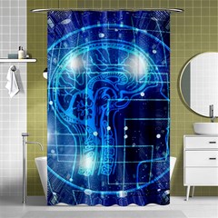 Artificial Intelligence Brain Think Art Shower Curtain 48  X 72  (small) 