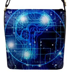 Artificial Intelligence Brain Think Art Flap Closure Messenger Bag (s)