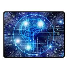 Artificial Intelligence Brain Think Art Fleece Blanket (small)