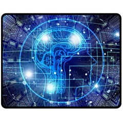 Artificial Intelligence Brain Think Art Fleece Blanket (medium)