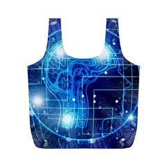 Artificial Intelligence Brain Think Art Full Print Recycle Bag (m) by Jancukart