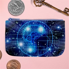 Artificial Intelligence Brain Think Art Large Coin Purse by Jancukart