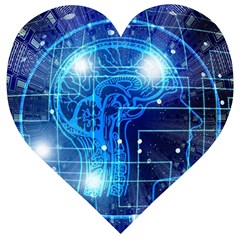 Artificial Intelligence Brain Think Art Wooden Puzzle Heart