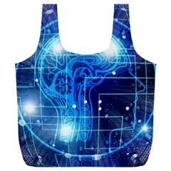 Artificial Intelligence Brain Think Art Full Print Recycle Bag (xxl)