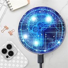 Artificial Intelligence Brain Think Art Wireless Fast Charger(white)