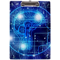 Artificial Intelligence Brain Think Art A4 Acrylic Clipboard by Jancukart