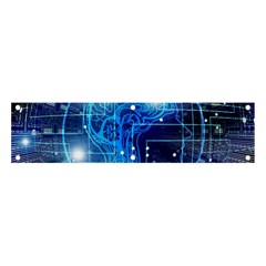 Artificial Intelligence Brain Think Art Banner And Sign 4  X 1 