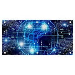 Artificial Intelligence Brain Think Art Banner And Sign 6  X 3 