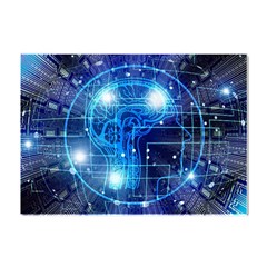 Artificial Intelligence Brain Think Art Crystal Sticker (a4)