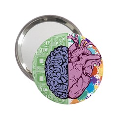 Brain Heart Balance Emotion Art 2 25  Handbag Mirrors