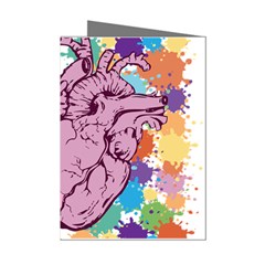 Brain Heart Balance Emotion Art Mini Greeting Cards (pkg Of 8)