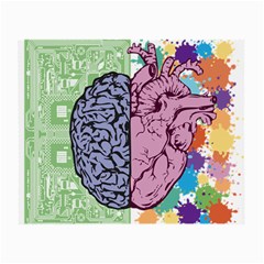 Brain Heart Balance Emotion Art Small Glasses Cloth (2 Sides)