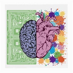 Brain Heart Balance Emotion Art Medium Glasses Cloth