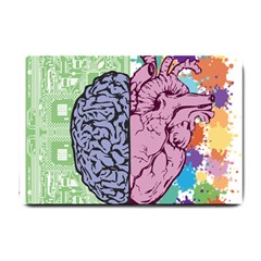 Brain Heart Balance Emotion Art Small Doormat by Jancukart