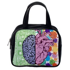 Brain Heart Balance Emotion Art Classic Handbag (one Side)