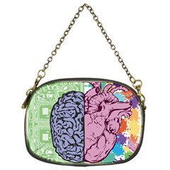 Brain Heart Balance Emotion Art Chain Purse (two Sides)