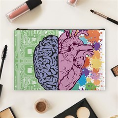 Brain Heart Balance Emotion Art Cosmetic Bag (large) by Jancukart