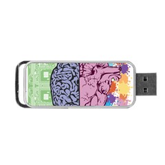 Brain Heart Balance Emotion Art Portable Usb Flash (two Sides)