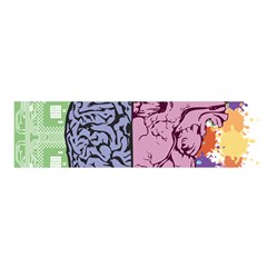 Brain Heart Balance Emotion Art Oblong Satin Scarf (16  X 60 ) by Jancukart