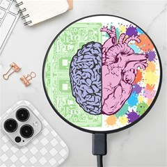 Brain Heart Balance Emotion Art Wireless Fast Charger(black)