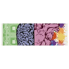 Brain Heart Balance Emotion Art Banner And Sign 9  X 3  by Jancukart