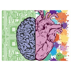 Brain Heart Balance Emotion Art Premium Plush Fleece Blanket (extra Small)