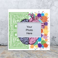 Brain Heart Balance Emotion Art White Box Photo Frame 4  X 6  by Jancukart