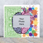 Brain Heart Balance Emotion Art White Wall Photo Frame 5  x 7  Front