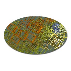 Art 3d Windows Modeling Dimension Oval Magnet by Ravend